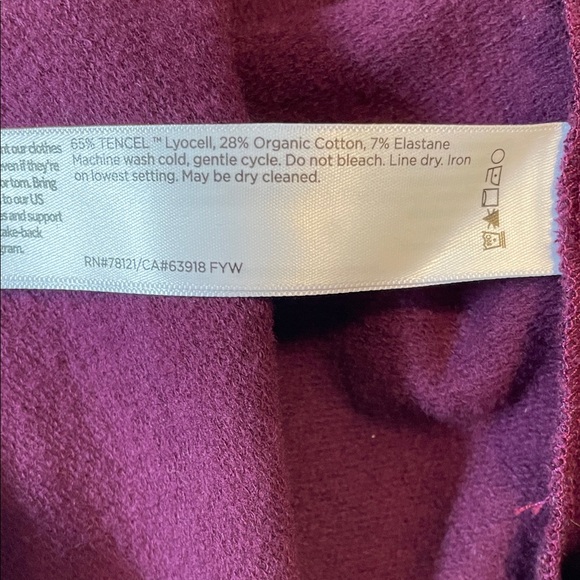 Eileen Fisher Rich Burgundy Long Sleeve Top - Picture 6 of 9